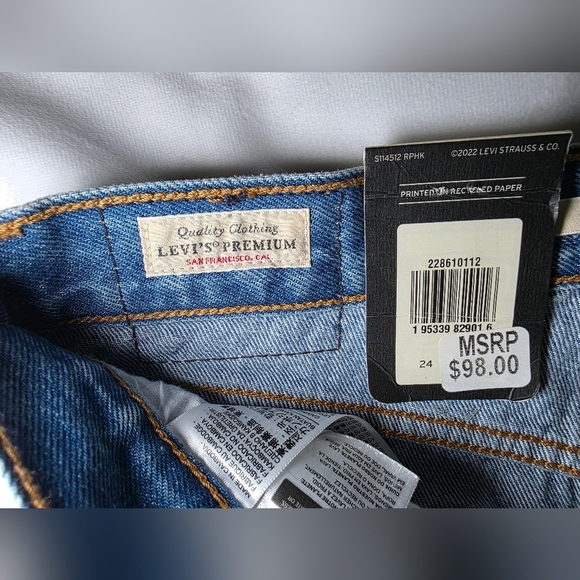 Levi's Wedgie Icon Fit High Waist Oxnard Athens Jeans- Size 00/24 Retail $98 NWT - Picture 5 of 11